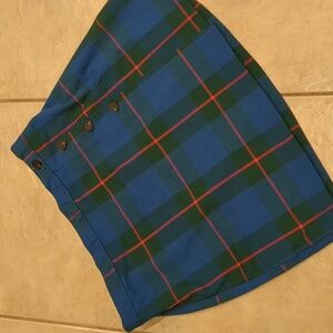 SO Goods for Life Tartan Plaid Faux Wrap Mini Skirt Size Large
